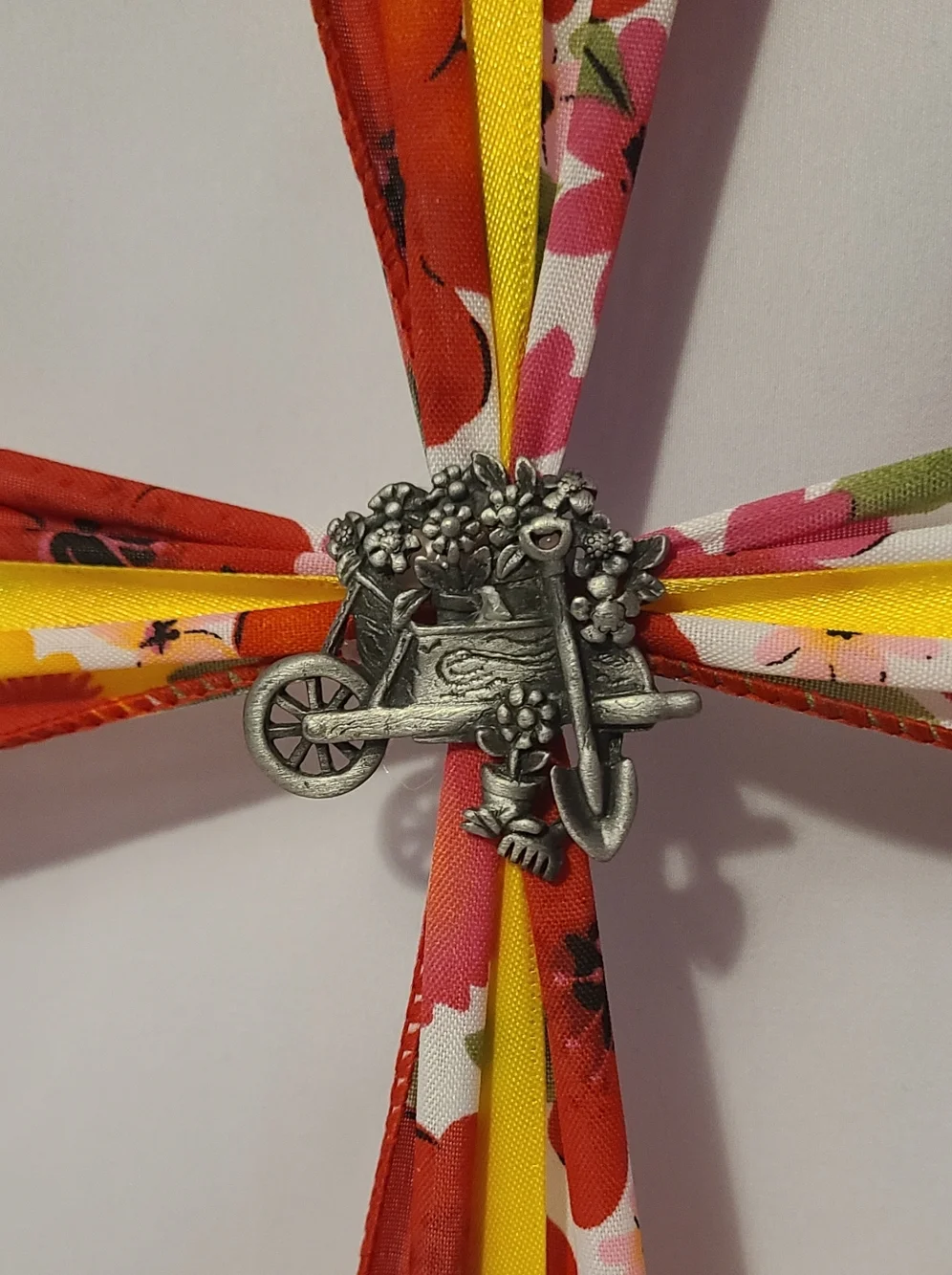 Frame Cross Art Floral Garden Theme Handmade